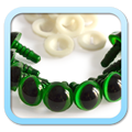 Yeux de sécurité Safety eyes - 12mm Vert Green - FROGandTOAD Créations